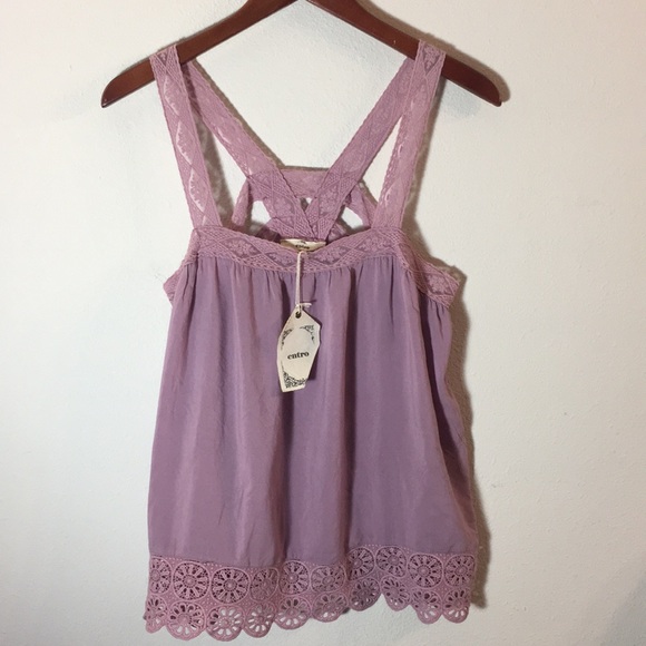 entro Tops - Entro Babydoll Tank-Boho/Cottage Core